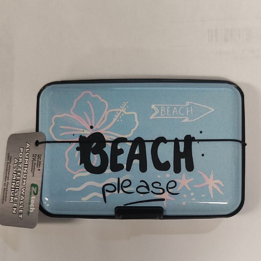 Beach Please Blue Wallet